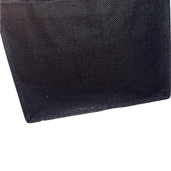 Black Burlap Tote - Picture 3 of 4